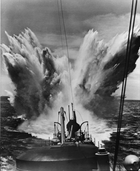 Photo of a depth charge