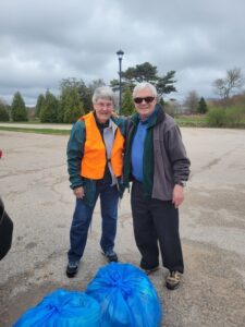 Picture of Frances and John Topping on Litter Pick-up Day 
