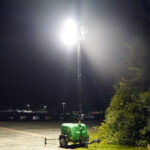 Photo of light pollution from a portable light tower