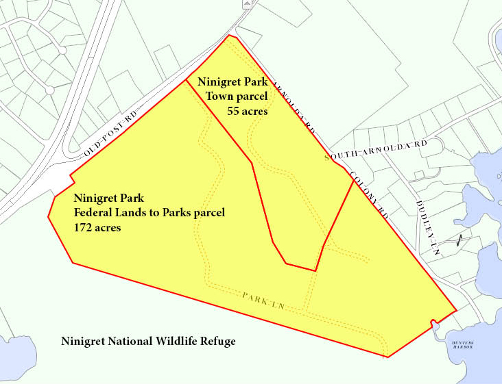 Image of the two Ninigret Park Parcels