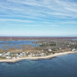 Aerial view of Quonnie Beach