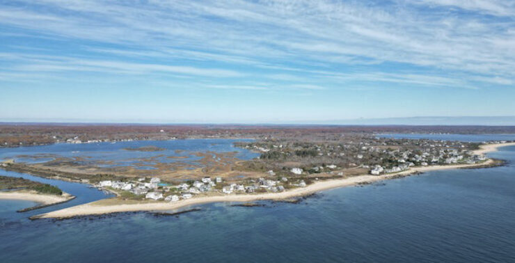 Aerial view of Quonnie Beach