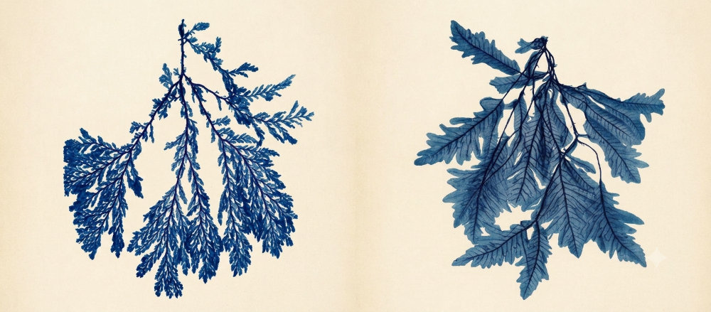 Image of pressed seaweed art