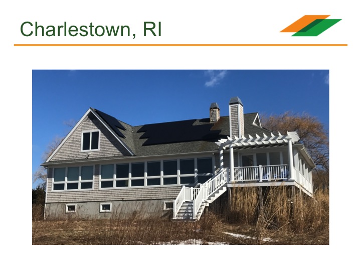 This is a Charlestown home with solar panels installed by Sol Power.