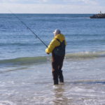 Surf fishing Charlestown beach P1040947