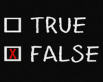 Box showing true or false choices