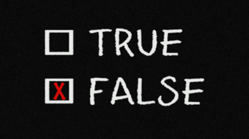 Box showing true or false choices