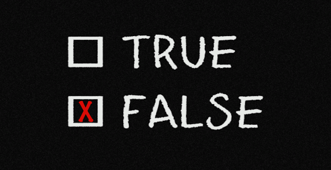 Box showing true or false choices