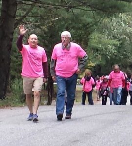 Photo of Jeff Allen and Tom Gentz in the Twin Peaks walk for a cure for breast cancer