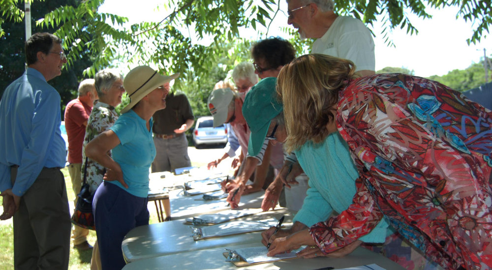 Photo of Signing Nomination Papers
